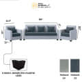 Affordable 5 Seater Velvet Sofa Set - front_view