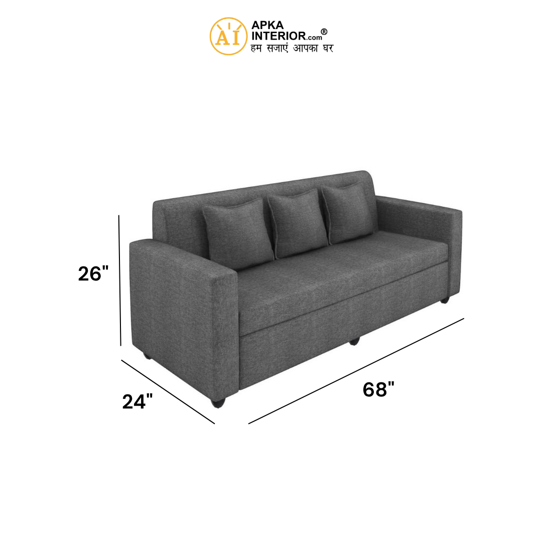 Budget-Friendly Living Room Sofa Set – 5 Seater - front_view