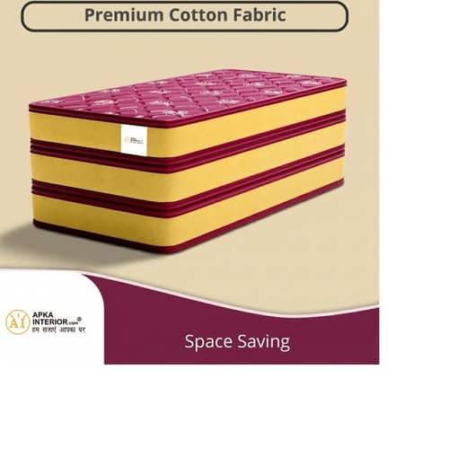 Single Size PU Foam 72 x 36 x 4 Inch Mattress (Maroon)