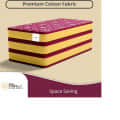 Single Size PU Foam 72 x 36 x 4 Inch Mattress (Maroon) - rear_view