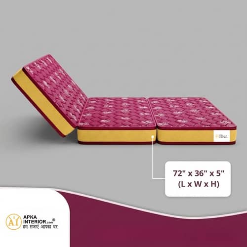 Single Size PU Foam 72 x 36 x 5 Inch Mattress