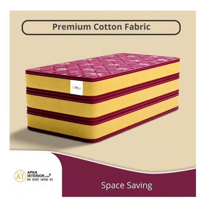 Single Size PU Foam 72 x 36 x 5 Inch Mattress - rear_view