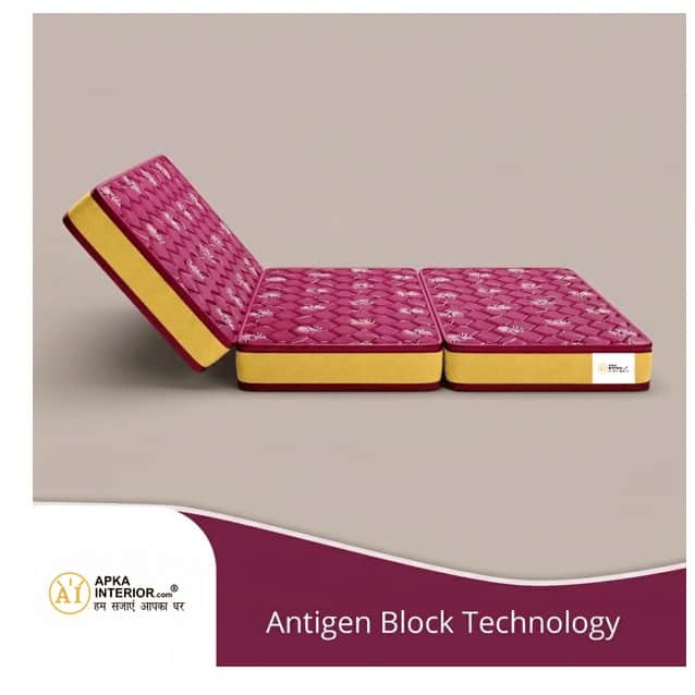 Single Size PU Foam 72 x 36 x 5 Inch Mattress - left_view