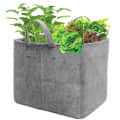 OON Non Woven Fabric Grow Bags, Grey, 14" x 18" x 14", 2 Piece - photo