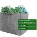 OON Non Woven Fabric Grow Bags, Grey, 14" x 18" x 14", 2 Piece - top_view
