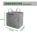 OON Non Woven Fabric Grow Bags, Grey, 14" x 18" x 14", 2 Piece - left_view