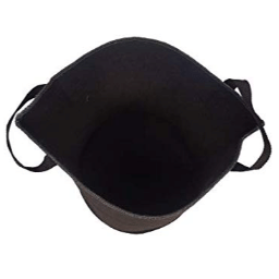 Grow Bags with Strap Handles  8" x 8" Heavy Duty Thickened Nonwoven Fabric Pots Set of 2 - top_view