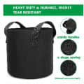 Grow Bags with Strap Handles  8" x 8" Heavy Duty Thickened Nonwoven Fabric Pots Set of 2 - rear_view
