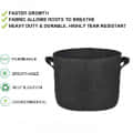 Grow Bags with Strap Handles  8" x 8" Heavy Duty Thickened Nonwoven Fabric Pots Set of 2 - right_view