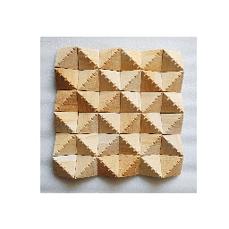Teak Wood Natural Stone Wall Tile - photo