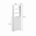 Aplent Engineered Wood Bookshelf with Doors (Exotic Teak) - rear_view