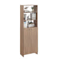 Aplent Engineered Wood Bookshelf with Doors (Exotic Teak) - left_view