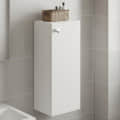 Marbin Modern Engineered Wood Bathroom Storage Cabinet with Door (White) - left_view