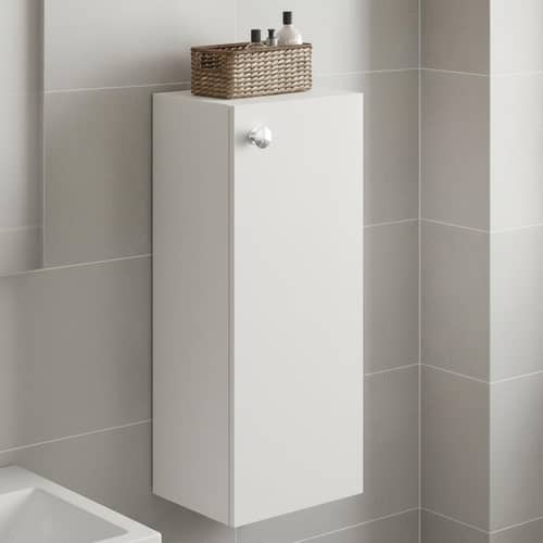 Marbin Modern Engineered Wood Bathroom Storage Cabinet with Door (White)