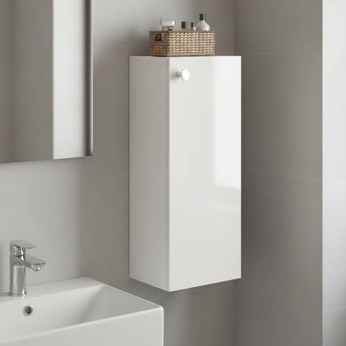 Marbin Modern Engineered Wood Bathroom Storage Cabinet with Door (White)
