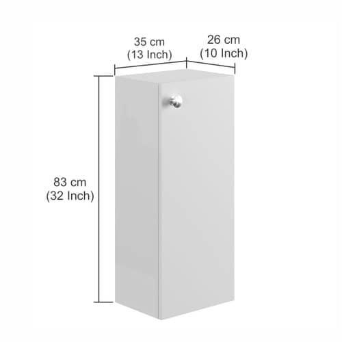Marbin Modern Engineered Wood Bathroom Storage Cabinet with Door (Exotic Teak)