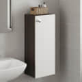 Marbin Modern Engineered Wood Bathroom Storage Cabinet with Door (Wenge & White) - photo