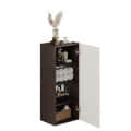 Marbin Modern Engineered Wood Bathroom Storage Cabinet with Door (Wenge & White) - front_view