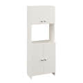 Geepex Engineered Wood Kitchen Storage Cabinet for Microwave with Closed Storage (White) - right_view