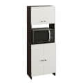 Geepex Engineered Wood Kitchen Storage Cabinet for Microwave with Closed Storage (Wenge & White) - right_view