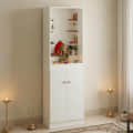 Adya Engineered Wood Pooja Mandir for Home with Storage | White Finish - right_view