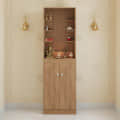 Adya Big Size Temple for Home with Storage Cabinet (DIY - Exotic Teak Finish) - front_view