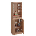 Adya Big Size Temple for Home with Storage Cabinet (DIY - Exotic Teak Finish) - right_view