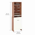 Shrisha Wooden Pooja Mandir for Home with Spacious Storage | Exotic Teak & White Finish - rear_view