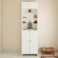 Shivika Engineered Wood Pooja Mandir for Home (White) - top_view