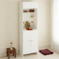Shivika Engineered Wood Pooja Mandir for Home (White) - right_view