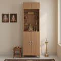 Shivika Engineered Wood Pooja Mandir for Home (Exotic Teak) - top_view