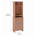 Shivika Engineered Wood Pooja Mandir for Home (Exotic Teak) - left_view