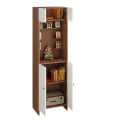 Shivika Engineered Wood Pooja Mandir for Home |(Exotic Teak & White) - left_view