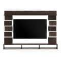 Cabiar Engineered Wood Wall Mount TV Unit with Display Shelves (Wenge & White) - right_view