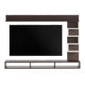 Dettlet Modern Engineered Wood Wall Mounted with Open Storage Shelves Racks (Wenge & White) - right_view