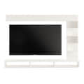 Dettlet Engineered Wood Wall-Mount TV Unit for Living Room, Set Top Box Stand, Entertainment Unit with Display Shelves, for Upto 55 Inch (D.I.Y) (White) - left_view