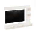 Dettlet Engineered Wood Wall-Mount TV Unit for Living Room, Set Top Box Stand, Entertainment Unit with Display Shelves, for Upto 55 Inch (D.I.Y) (White) - right_view
