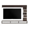 Dettlet Engineered Wood Wall-Mount TV Unit with Display Shelves (Wenge & White) - left_view
