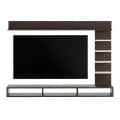 Eplus Modern Engineered Wood Wall Mounted TV Unit with Storage Shelves & Display Racks (Wenge & White) - right_view