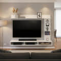 Eplus Engineered Wood Wall Mount TV Unit (Ideal for 50-55 Inch) (D.I.Y) (White) - top_view