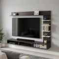 Eplus Engineered Wood Wall Mount TV Unit (Ideal for 50-55 Inch) (D.I.Y) (Wenge & White) - front_view