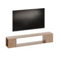 Ether Modern Wall Mounted TV Unit with Floating Shelf (Exotic Teak) - right_view
