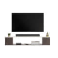 Ether Modern Wall Mounted TV Unit with Floating Shelf (Wenge & White) - right_view