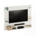 Harrison Wall Mount TV Cabinet with Back Panel, Set Top Box Stand & Display Shelves (White) - top_view