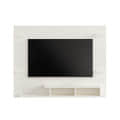 Harrison Wall Mount TV Cabinet with Back Panel, Set Top Box Stand & Display Shelves (White) - right_view