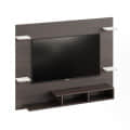 Harrison Wall Mount TV Cabinet with Back Panel, Set Top Box Stand & Display Shelves (Wenge & White) - right_view