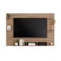Harrison Wall Mount TV Cabinet with Back Panel, Set Top Box Stand & Display Shelves (Exotic Teak) - left_view