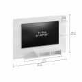 Harrison Wall Mount TV Cabinet with Back Panel, Set Top Box Stand & Display Shelves (Exotic Teak & White) - left_view