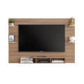 Harrison Wall Mount TV Cabinet with Back Panel, Set Top Box Stand & Display Shelves (Exotic Teak & White) - right_view