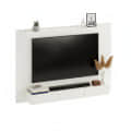Laminor Wall Mounted TV Unit with Decor & Media Storage (White) - right_view